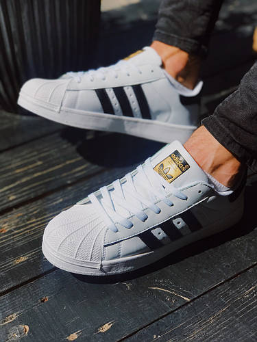 Купить Мужские кроссовки Adidas Superstar White Адидас суперстар белые ...