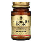 Solgar, вітамін B6, 100 мг, 100 таблеток