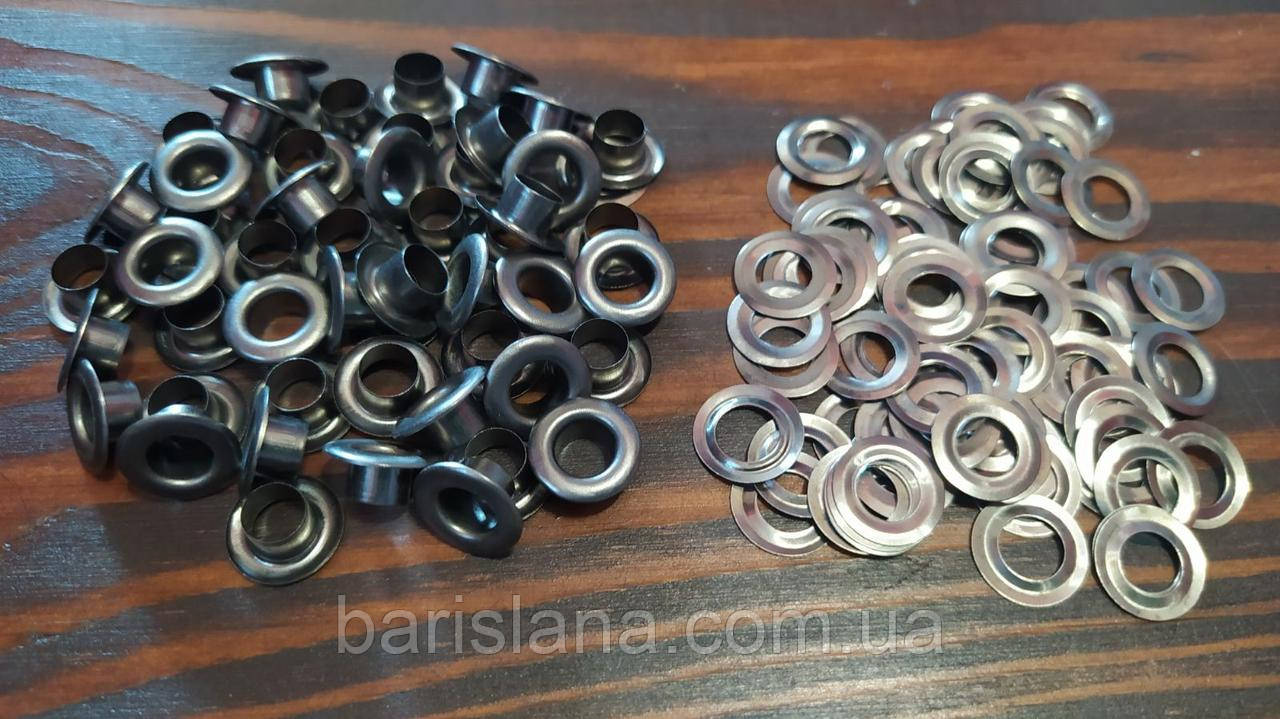 Люверс 6мм, Тёмный Никель 100шт. — Купить Недорого на Bigl.ua (1592114064)