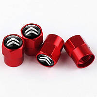 Ковпачки на ніпель для авто Ситроен Alitek Short Red Citroen (4 шт.)