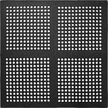 Підлога пазл перфорована - модульне покриття чорне 625x625x10мм (МР50), фото 3