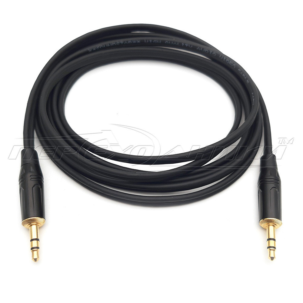 Аудіокабель AUX 3.5 mm jack HQ (висока якість), дві жили кожна в екрані