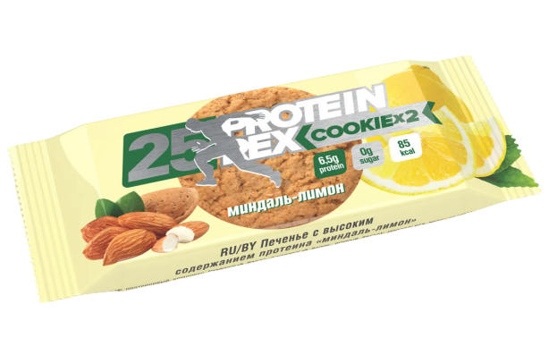 

Протеиновое печенье ProteinRex Миндаль-Лимон (50 грамм)