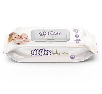 

Влажные салфетки Giggles 72 шт