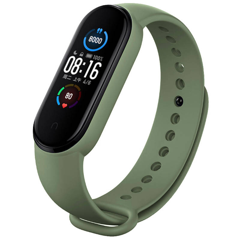 

Mi band 5 6 ремешок ми бенд 6 5 силиконовый Хаки