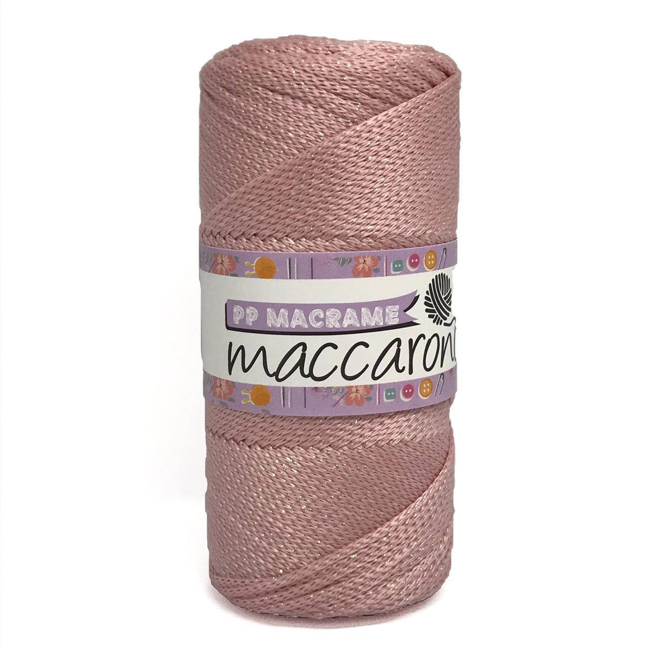 

Полипропиленовый шнур с люрексом PP GLITTER MACRAME Maccaroni 2-3 мм , нежно-розовый с перламутром