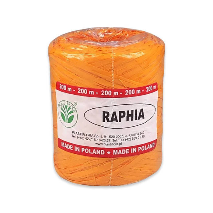 

Рафия полипропиленовая оранжевая 200м Польша