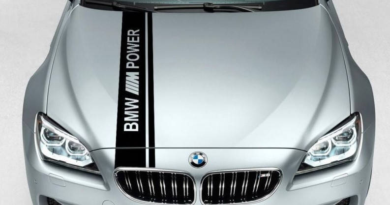 

Виниловая наклейка на авто "Полосы BMW M Power" 14+3х130 см, Белый