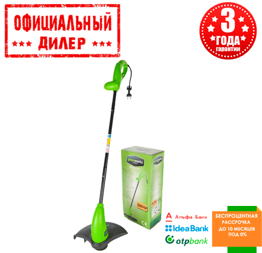 

Триммер электрический Greenworks GST2830 (0.28 кВт, 203 мм)