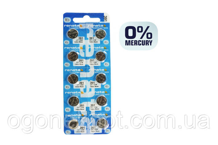Батарейка RENATA R391 SR1120W AG8, фото 1