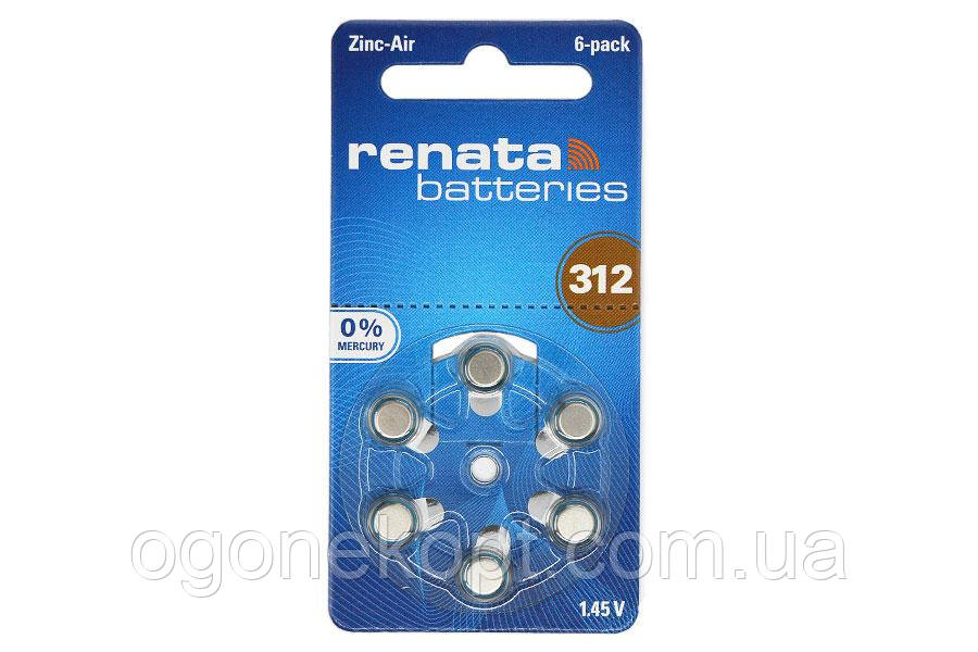 Батарейка,RENATA ZA312 PR41