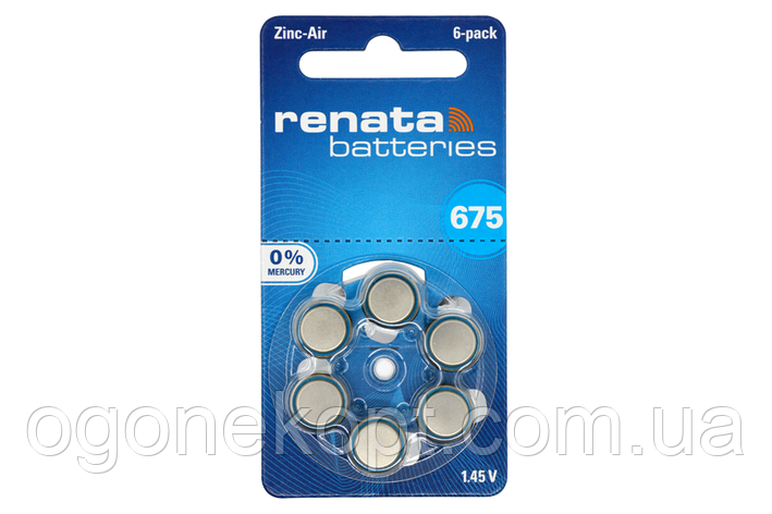 Батарейка RENATA,ZA675 PR44, фото 1