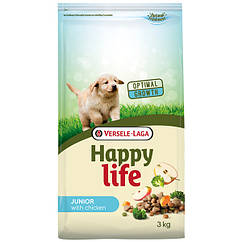 Сухий корм для цуценят Happy Life Юніор зі смаком курки 3 кг