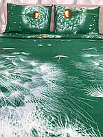 Полуторное постельное белье Одуванчики на зеленом