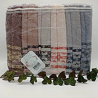 Набор шести махровых полотенец для бани Purry Cotton HARPUT 70х140 см (PC-6HT-70x140)