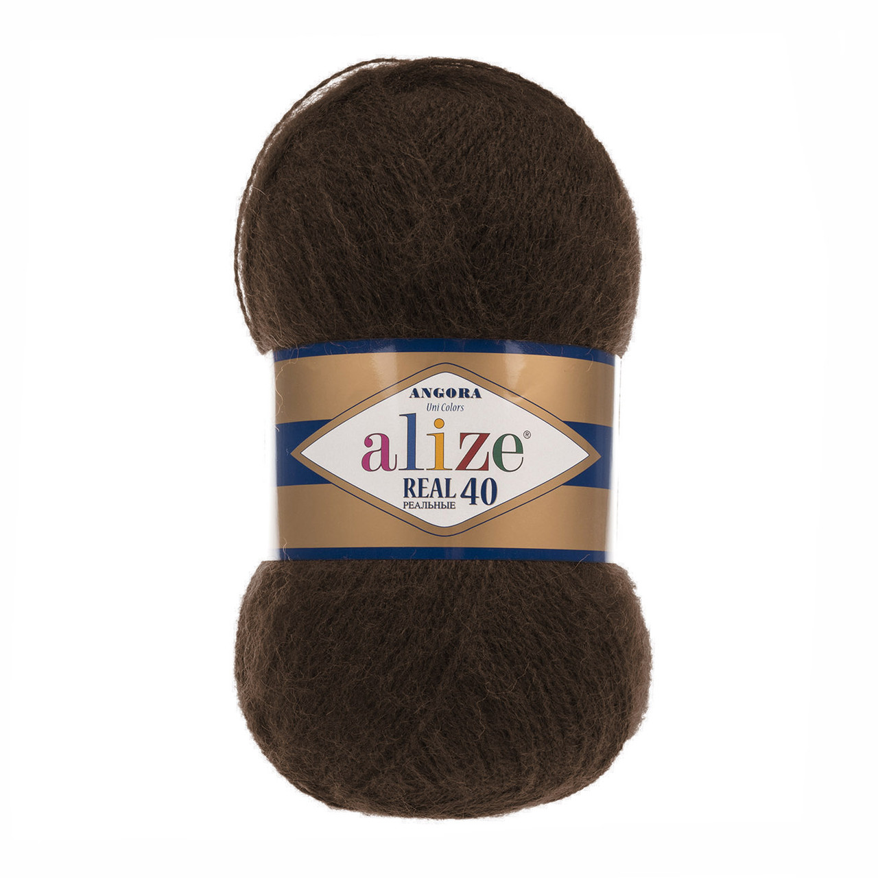 ANGORA REAL 40_201 коричневый - 40% шерсть, 60% акрил