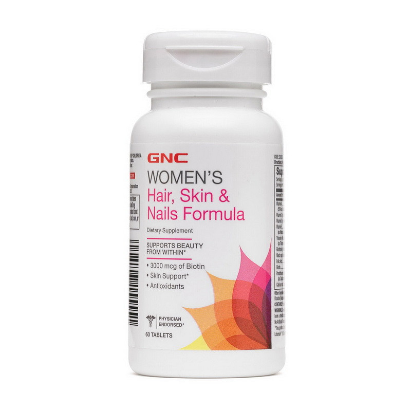 Для волосся, шкіри та нігтів GNC Hair Skin & Nails Formula 60 капс, фото 1