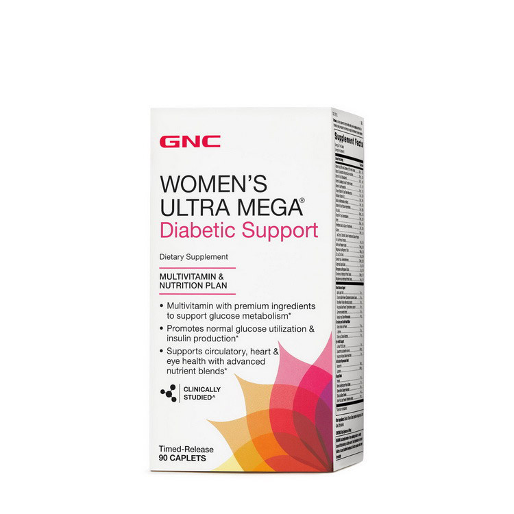 Вітаміни для чоловіків GNC Womens Ultra Mega Diabetic Support 90 капсул комплекс для діабетиків
