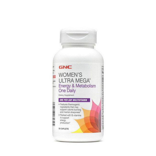 Вітаміни для жінок GNC Women's Ultra Mega Energy Metabolism One Daily 60 капс