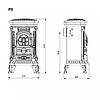Чавунна дров'яна піч-камін для опалення будинку, буржуйка з варильною поверхнею Kaw-met P9 (8,0 квт), фото 10