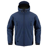 Куртка / ветровка Pave Hawk Softshell navy blue (темно-синий софтшелл) Размер М