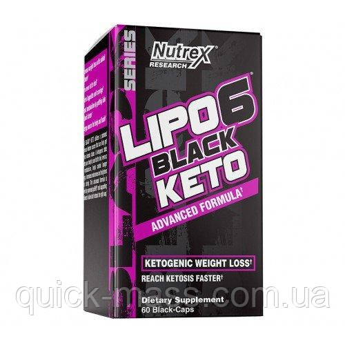 Потужний жироспалювач Nutrex Lipo 6 Black Keto - 60 капс