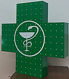 Світлодіодний аптечний хрест 500х500 мм двосторонній економ, фото 3