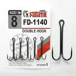 FD-1140 No8 Подвійний гачок Fanatik (21442)