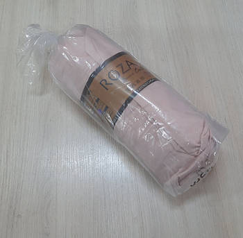 Простирадло на гумці Ранфорс Roza Пудра 160х200+20 см