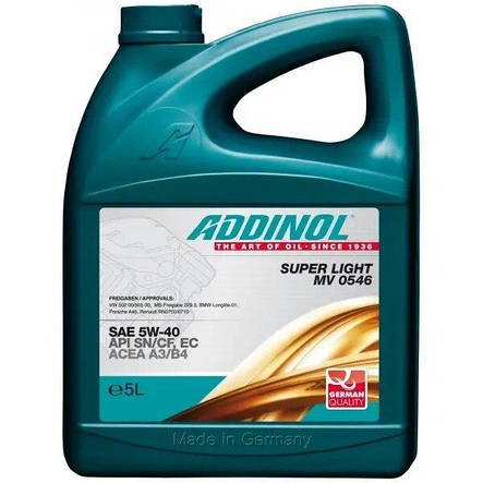 Масло Addinol Super Light MV 0546 5W40 5л, фото 2