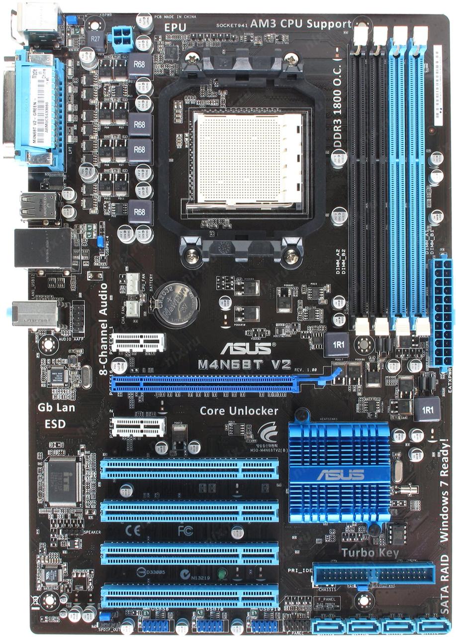 Плата під AMD sAM3 на DDR3 ! M4N68T V2 125W READY ! Розуміє ВСІ 2-6 ЯДЕРНІ ПРОЦИ AM3 X2-X6 до 1100T, фото 1