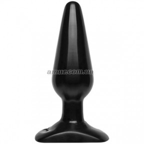 Анальна пробка Doc Johnson Smooth Classic Medium — Black, макс. діаметр 3,8 см