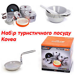 Похідна посуд для пальників, туристична посуд для пальників, похідний набір посуду Kovea KSK-WY78 Silver 78