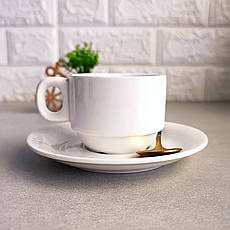 Набір кавовий HLS Extra white (чашка з блюдцем) 100 мл (W0283), фото 3