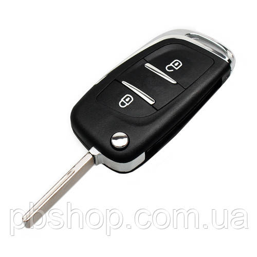 Викидний ключ, корпус під чіп, 2кн, Peugeot, ніша CE0523, HU83, NEW