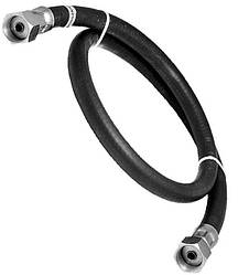 Шланг газовий чорний 60 см зі сталевою гайкою