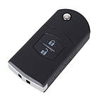 Викидний ключ, корпус під чіп, 2кн, Mazda, фото 2