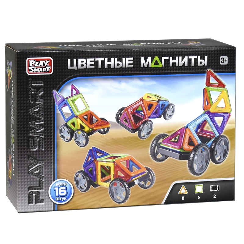 Дитячий магнітний конструктор Play Smart 2426 16 деталей