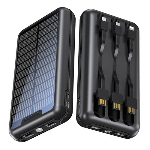 Купить Solar PowerBank iBattery YD887S with cable с фонариком 36000