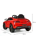 Дитячий електромобіль Mercedes C63 AMG червоний шкіряне сидіння, фото 5