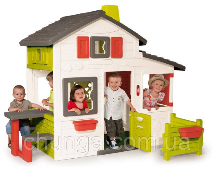 Великий будинок з горищем і дзвінком Smoby Friends House 310209