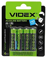 Батарейка VIDEX Alkaline AA/LR6 (4шт)