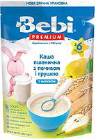 Bebi Каша молочная Премиум Пшеничная с печеньем и грушей 6м+ 200г