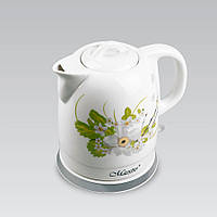 Электрический керамический чайник 1,5 л MR-066-WHITE FLOWERS