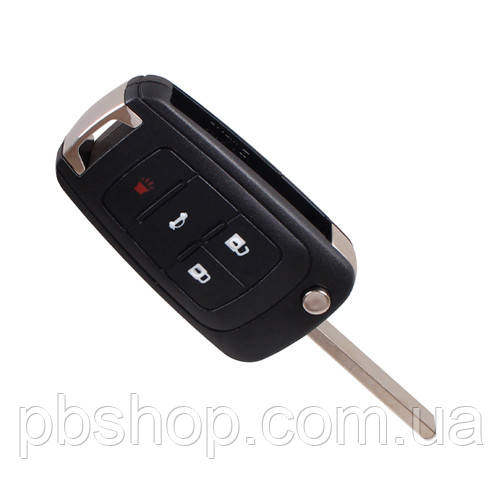 Викидний ключ, корпус під чіп, 4кн DKT0269, Chevrolet, HU100