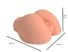 (БЕЗ КОРОБКИ) МАСТУРБАТОР вагіна та анус "Joshua Red Plum"