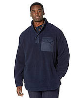 Толстовка Nautica Big & Tall 1/4 Button Sherpa Fleece Navy - Оригинал