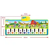 Килимок-піаніно розвивальний дитячий підлоговий для ніг 100 см — Жовтий, фото 4