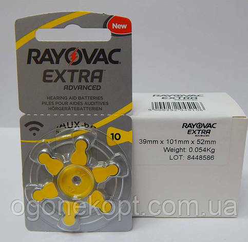 Батарейки Rayovac ZA10 PR70 1,45V;, фото 1