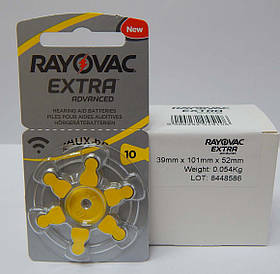 Батарейки Rayovac ZA10 PR70 1,45V;